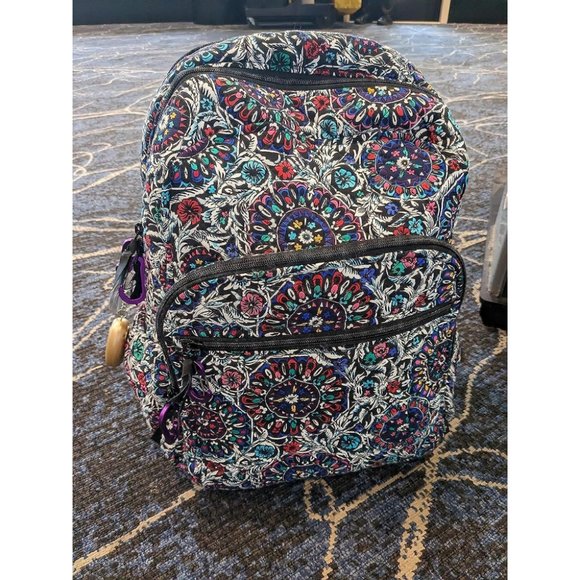 One Size Women Cotton Campus Stained Glass Medallion Recycled Backpack main image 9